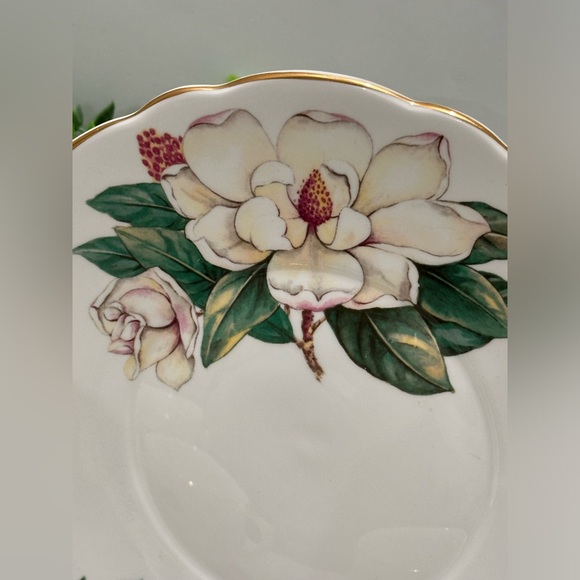 Allyn Nelson Tea Cup, Saucer & Plate Fine English Bone China Floral Yellow/White - Picture 8 of 14
